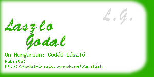 laszlo godal business card